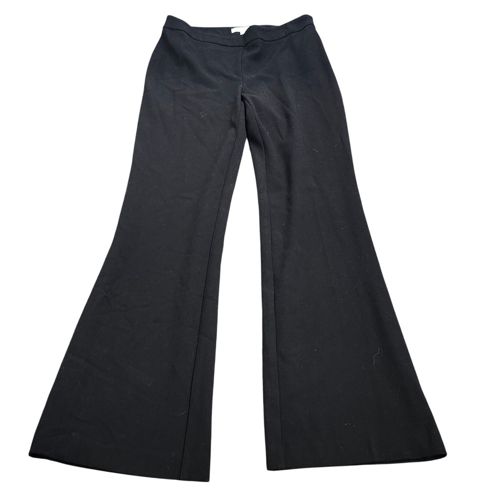 Chicos Black Flare Leg Trousers Size 0 Stretch Wide Leg Workwear Pants 10996